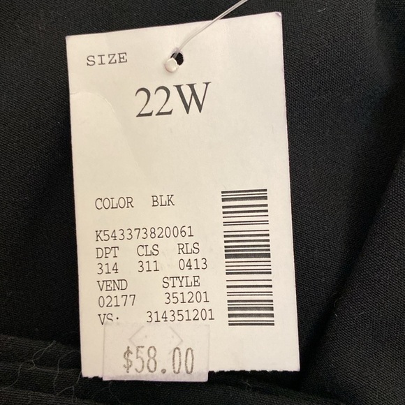 NWT Catherines “Jayne” pants Slacks Women’s black office career Plus Size 22 - Picture 7 of 9
